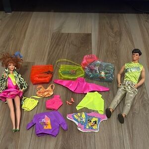 Vintage Barbie and the Rockers Dolls and accessories.